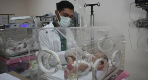 الرعاية الصحية للأطفال حديثي الولادة في مشفى مارع بريف حلب - سوريا